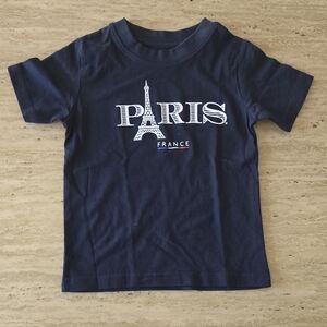 Black Paris France Kids T-Shirt